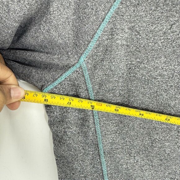 RBX Long Sleeve Shirt Performance Active Top Size M Gray Teal Trim - Picture 14 of 16